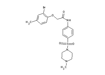 2-(2-bromo-4-methylphenoxy)-N-{4-[(4-methyl-1-piperazinyl)sulfonyl]phenyl}acetamide