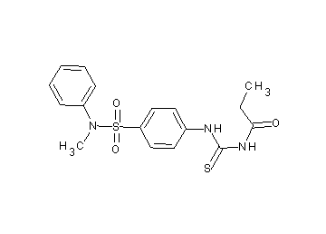 N-{[(4-{[methyl(phenyl)amino]sulfonyl}phenyl)amino]carbonothioyl}propanamide