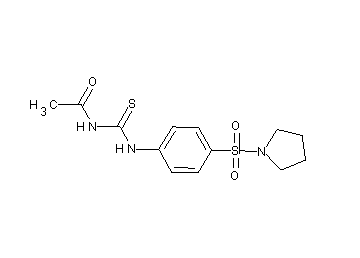 N-({[4-(1-pyrrolidinylsulfonyl)phenyl]amino}carbonothioyl)acetamide