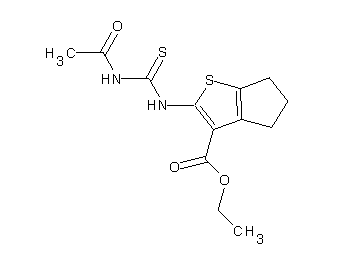 ethyl 2-{[(acetylamino)carbonothioyl]amino}-5,6-dihydro-4H-cyclopenta[b]thiophene-3-carboxylate