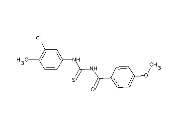 N-{[(3-chloro-4-methylphenyl)amino]carbonothioyl}-4-methoxybenzamide - Click Image to Close
