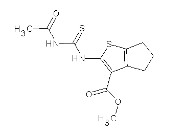 methyl 2-{[(acetylamino)carbonothioyl]amino}-5,6-dihydro-4H-cyclopenta[b]thiophene-3-carboxylate