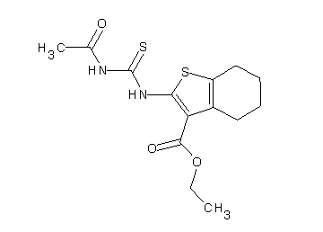 ethyl 2-{[(acetylamino)carbonothioyl]amino}-4,5,6,7-tetrahydro-1-benzothiophene-3-carboxylate - Click Image to Close