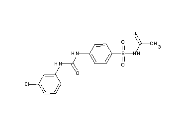 N-{[4-({[(3-chlorophenyl)amino]carbonyl}amino)phenyl]sulfonyl}acetamide