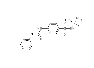 N-(tert-butyl)-4-({[(3-chlorophenyl)amino]carbonyl}amino)benzenesulfonamide