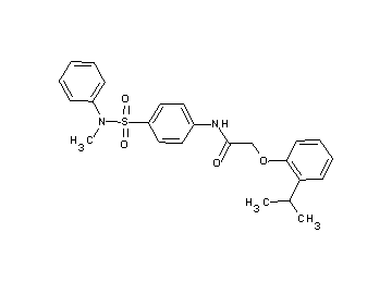 2-(2-isopropylphenoxy)-N-(4-{[methyl(phenyl)amino]sulfonyl}phenyl)acetamide - Click Image to Close