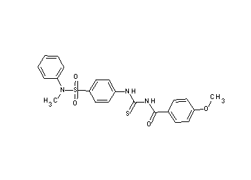 4-methoxy-N-{[(4-{[methyl(phenyl)amino]sulfonyl}phenyl)amino]carbonothioyl}benzamide