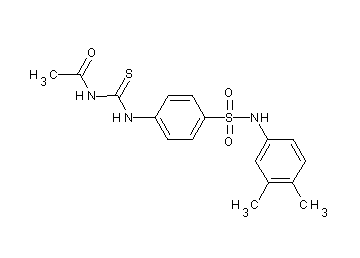 N-{[(4-{[(3,4-dimethylphenyl)amino]sulfonyl}phenyl)amino]carbonothioyl}acetamide