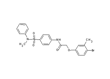 2-(4-bromo-3-methylphenoxy)-N-(4-{[methyl(phenyl)amino]sulfonyl}phenyl)acetamide