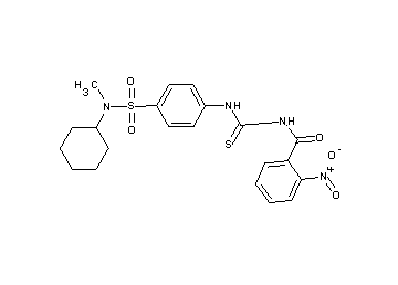 N-{[(4-{[cyclohexyl(methyl)amino]sulfonyl}phenyl)amino]carbonothioyl}-2-nitrobenzamide