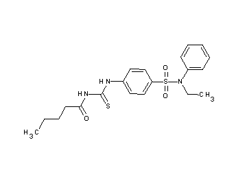 N-{[(4-{[ethyl(phenyl)amino]sulfonyl}phenyl)amino]carbonothioyl}pentanamide