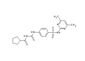 N-{[(4-{[(4,6-dimethyl-2-pyrimidinyl)amino]sulfonyl}phenyl)amino]carbonothioyl}cyclopentanecarboxamide