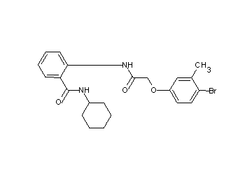 2-{[(4-bromo-3-methylphenoxy)acetyl]amino}-N-cyclohexylbenzamide