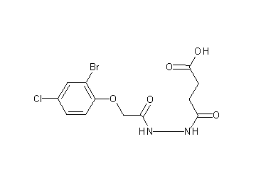 4-{2-[(2-bromo-4-chlorophenoxy)acetyl]hydrazino}-4-oxobutanoic acid