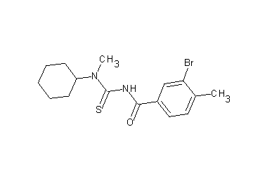 3-bromo-N-{[cyclohexyl(methyl)amino]carbonothioyl}-4-methylbenzamide