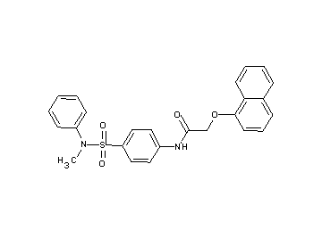 N-(4-{[methyl(phenyl)amino]sulfonyl}phenyl)-2-(1-naphthyloxy)acetamide