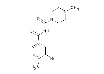 3-bromo-4-methyl-N-[(4-methyl-1-piperazinyl)carbonothioyl]benzamide