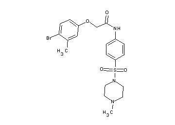 2-(4-bromo-3-methylphenoxy)-N-{4-[(4-methyl-1-piperazinyl)sulfonyl]phenyl}acetamide