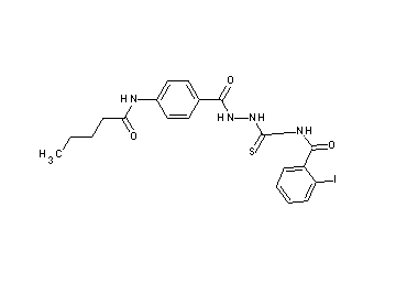 2-iodo-N-({2-[4-(pentanoylamino)benzoyl]hydrazino}carbonothioyl)benzamide