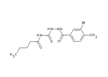 N-{[2-(3-bromo-4-methylbenzoyl)hydrazino]carbonothioyl}pentanamide