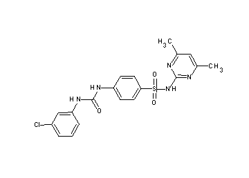 4-({[(3-chlorophenyl)amino]carbonyl}amino)-N-(4,6-dimethyl-2-pyrimidinyl)benzenesulfonamide