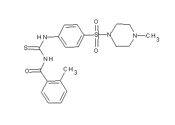 2-methyl-N-[({4-[(4-methyl-1-piperazinyl)sulfonyl]phenyl}amino)carbonothioyl]benzamide