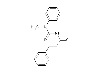 N-{[methyl(phenyl)amino]carbonothioyl}-3-phenylpropanamide