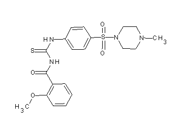 2-methoxy-N-[({4-[(4-methyl-1-piperazinyl)sulfonyl]phenyl}amino)carbonothioyl]benzamide