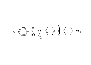 4-fluoro-N-[({4-[(4-methyl-1-piperazinyl)sulfonyl]phenyl}amino)carbonothioyl]benzamide
