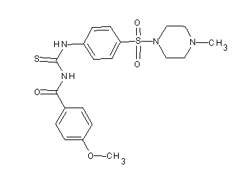 4-methoxy-N-[({4-[(4-methyl-1-piperazinyl)sulfonyl]phenyl}amino)carbonothioyl]benzamide