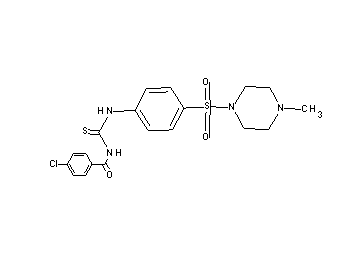 4-chloro-N-[({4-[(4-methyl-1-piperazinyl)sulfonyl]phenyl}amino)carbonothioyl]benzamide