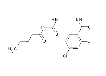 N-{[2-(2,4-dichlorobenzoyl)hydrazino]carbonothioyl}pentanamide