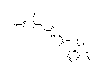 N-({2-[(2-bromo-4-chlorophenoxy)acetyl]hydrazino}carbonothioyl)-2-nitrobenzamide
