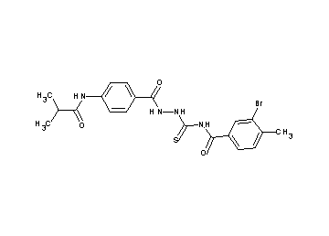 3-bromo-N-({2-[4-(isobutyrylamino)benzoyl]hydrazino}carbonothioyl)-4-methylbenzamide