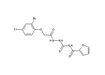 N-({2-[(2-bromo-4-chlorophenoxy)acetyl]hydrazino}carbonothioyl)-2-furamide