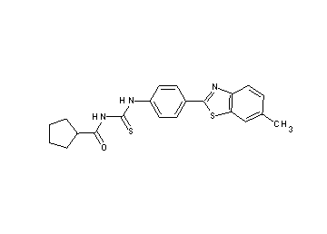 N-({[4-(6-methyl-1,3-benzothiazol-2-yl)phenyl]amino}carbonothioyl)cyclopentanecarboxamide