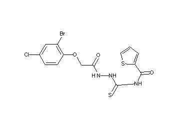 N-({2-[(2-bromo-4-chlorophenoxy)acetyl]hydrazino}carbonothioyl)-2-thiophenecarboxamide