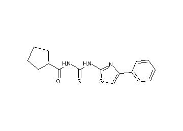 N-{[(4-phenyl-1,3-thiazol-2-yl)amino]carbonothioyl}cyclopentanecarboxamide