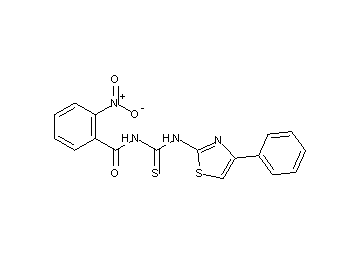 2-nitro-N-{[(4-phenyl-1,3-thiazol-2-yl)amino]carbonothioyl}benzamide