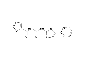 N-{[(4-phenyl-1,3-thiazol-2-yl)amino]carbonothioyl}-2-thiophenecarboxamide