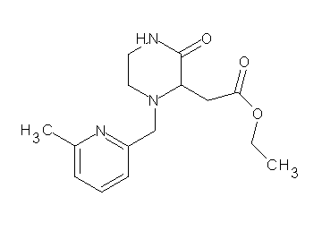ethyl {1-[(6-methyl-2-pyridinyl)methyl]-3-oxo-2-piperazinyl}acetate
