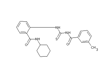 N-cyclohexyl-2-({[(3-methylbenzoyl)amino]carbonothioyl}amino)benzamide
