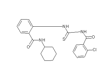 2-chloro-N-[({2-[(cyclohexylamino)carbonyl]phenyl}amino)carbonothioyl]benzamide