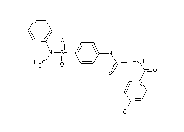 4-chloro-N-{[(4-{[methyl(phenyl)amino]sulfonyl}phenyl)amino]carbonothioyl}benzamide