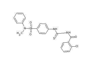 2-chloro-N-{[(4-{[methyl(phenyl)amino]sulfonyl}phenyl)amino]carbonothioyl}benzamide