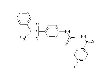 4-fluoro-N-{[(4-{[methyl(phenyl)amino]sulfonyl}phenyl)amino]carbonothioyl}benzamide