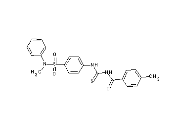 4-methyl-N-{[(4-{[methyl(phenyl)amino]sulfonyl}phenyl)amino]carbonothioyl}benzamide