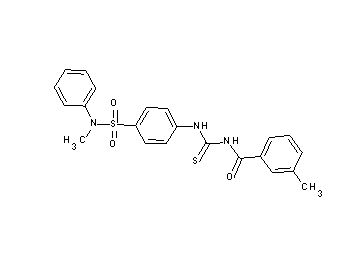 3-methyl-N-{[(4-{[methyl(phenyl)amino]sulfonyl}phenyl)amino]carbonothioyl}benzamide