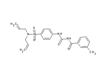 N-[({4-[(diallylamino)sulfonyl]phenyl}amino)carbonothioyl]-3-methylbenzamide