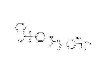 4-tert-butyl-N-{[(4-{[methyl(phenyl)amino]sulfonyl}phenyl)amino]carbonothioyl}benzamide